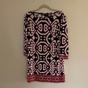 Laundry by Design Women's Red and Black Geometric Mini Dress